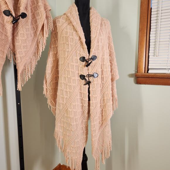 MIXIT Mommy and Me Pink Knit Poncho Set, One Size - Picture 6 of 13